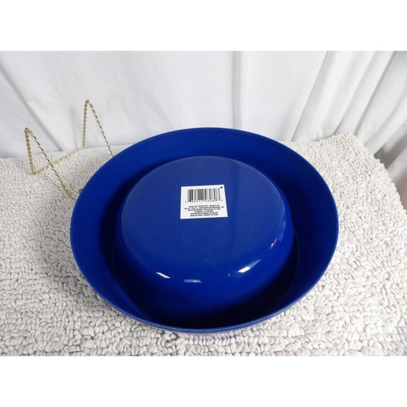 Greenbrier Kennel Club Blue Dishwasher Safe When's Dinner Round Pet Bowl - Picture 4 of 6